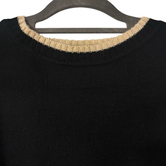 Black and Cream Women’s Short Sleeved Sweater Soft Material NWOT Sz L - Picture 6 of 8